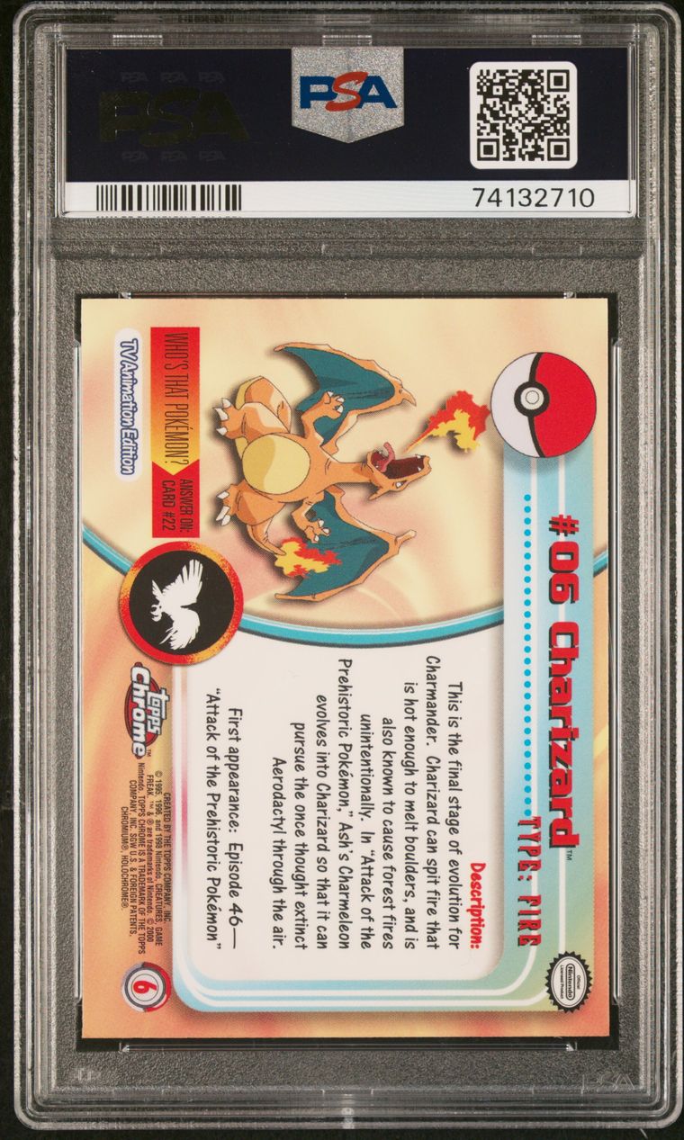 2000 Topps Chrome Charizard PSA 9
