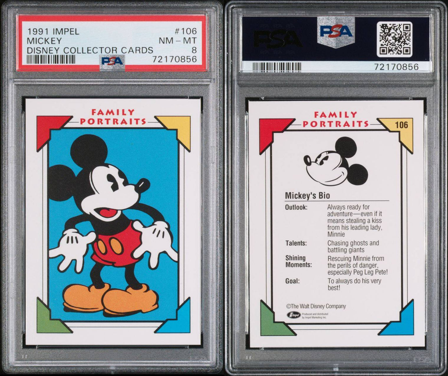 1991 Impel Disney Mickey PSA 8