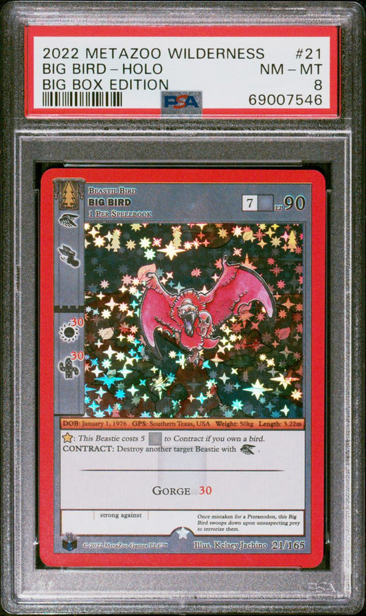 2022 MetaZoo Big Bird HOLO Wilderness PSA 8