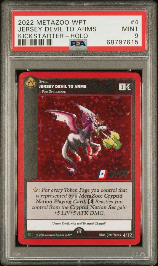 2022 Jersey devil to arms World Poker Tour HOLO PSA 9