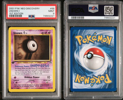 2001 Unown I 1st Edition PSA 9