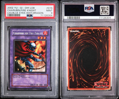 2002 Charubin the Fire Knight LOB PSA 9