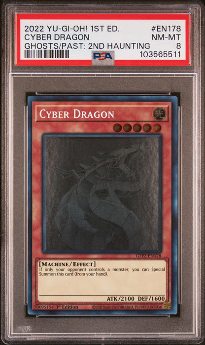 2022 Cyber Dragon 1st Ed. Ghosts from the Past PSA 8