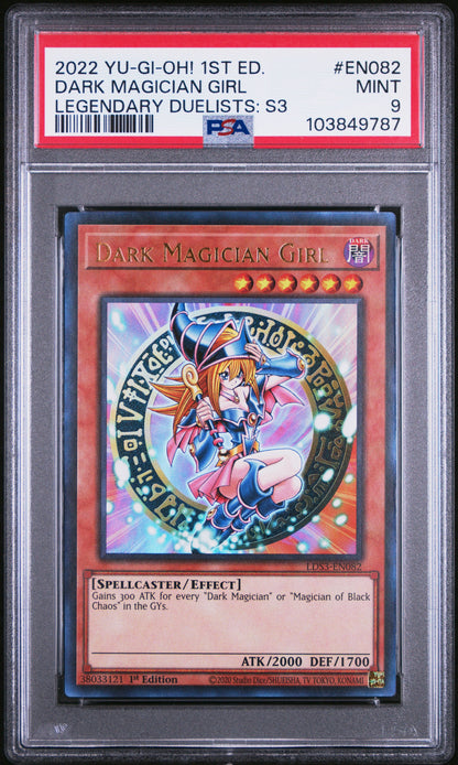 2022 Dark Magician Girl 1st ed. Legendary Duelist S3 PSA 9