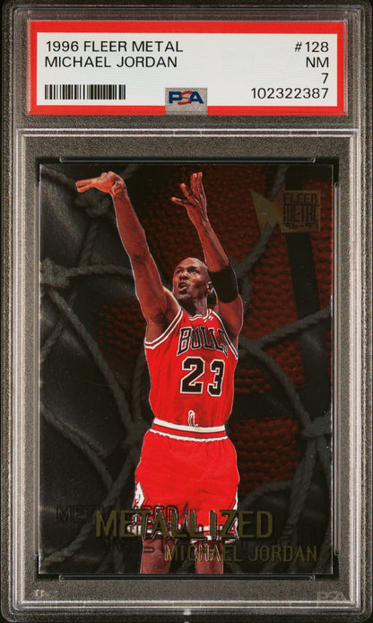 1996 Fleer Metal Michael Jordan PSA 7
