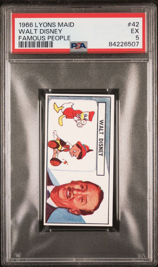 1966 Lyons Maid Famous People Walt Disney PSA 5