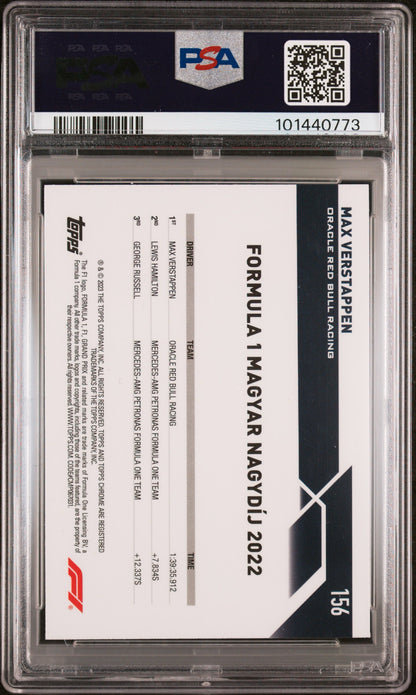 2023 Max Verstappen Aqua Wave Refractor PSA 9