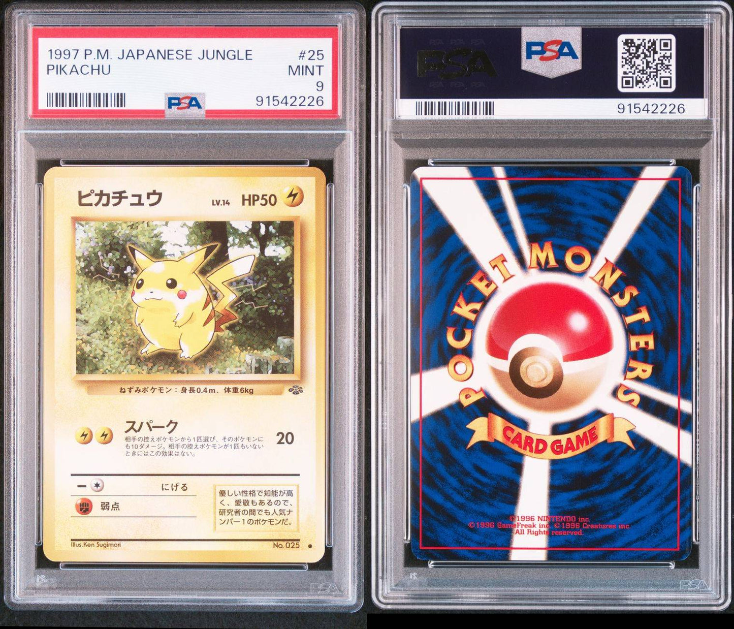 1997 Japanese Jungle Pikachu PSA 9