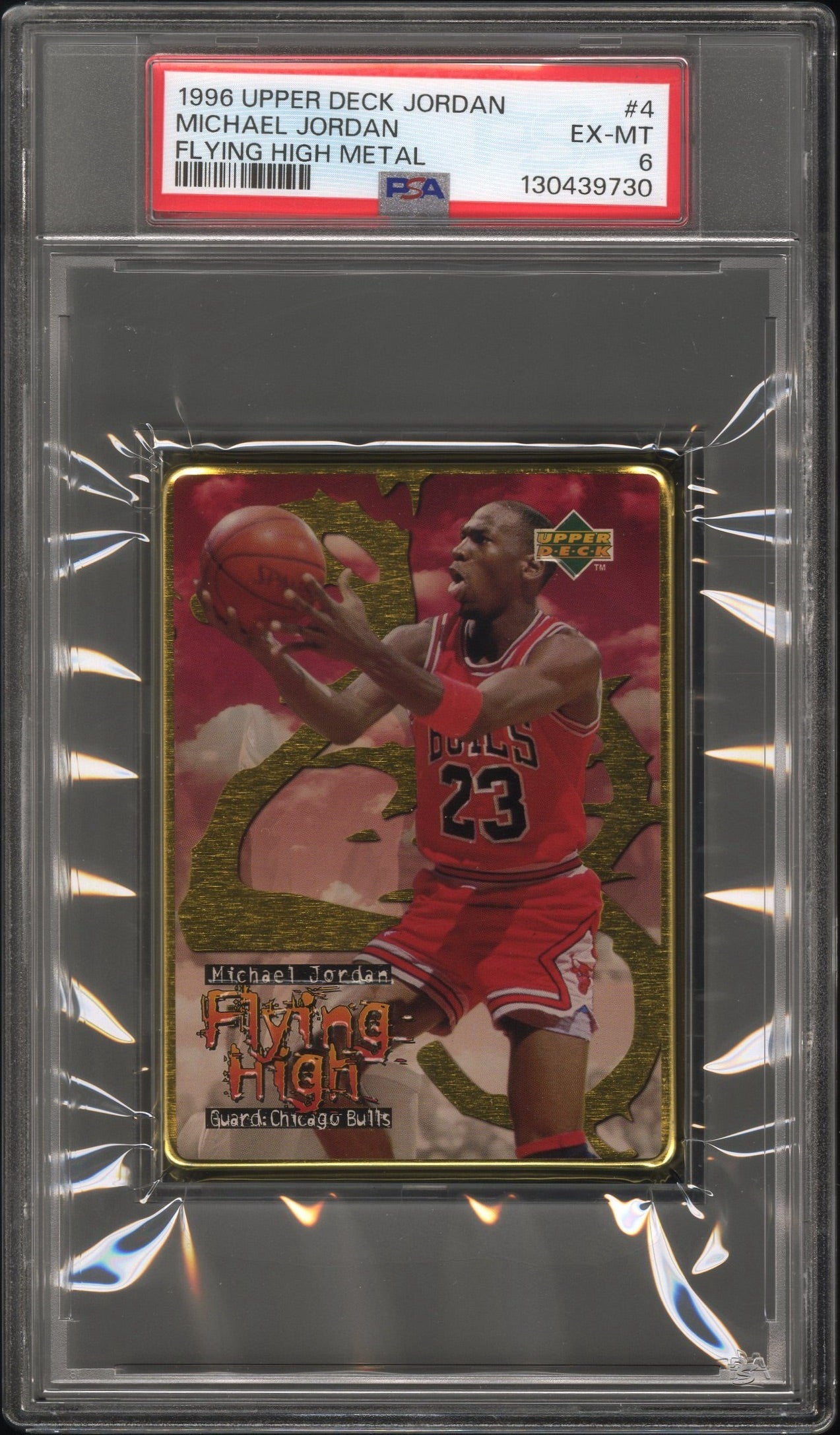 1996 Upper Deck Michael Jordan flying high METAL PSA 6 FAT OVERSIZED SLAB