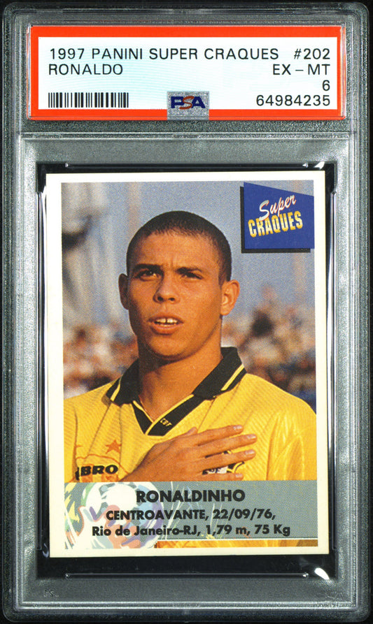 1997 Panini super craques Ronaldo PSA 6