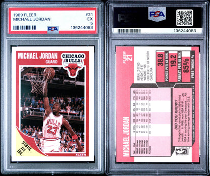 1989 Fleer Metal Michael Jordan PSA 5