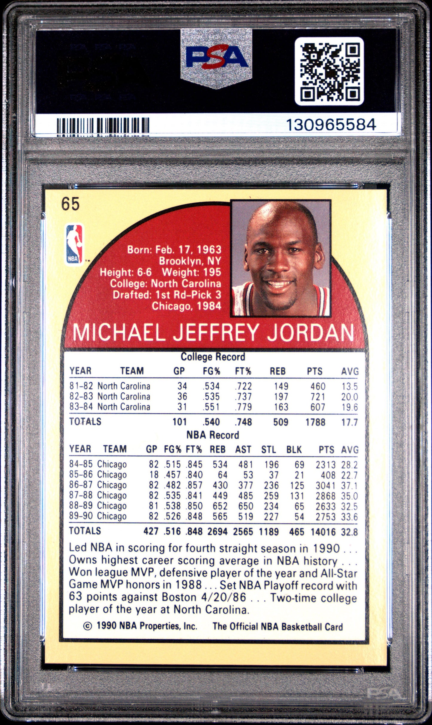1990 Hoops Michael Jordan PSA 8
