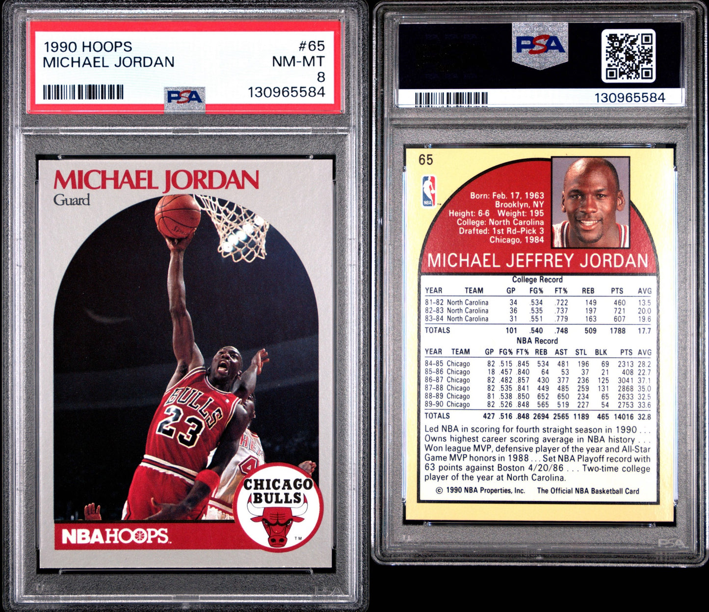 1990 Hoops Michael Jordan PSA 8