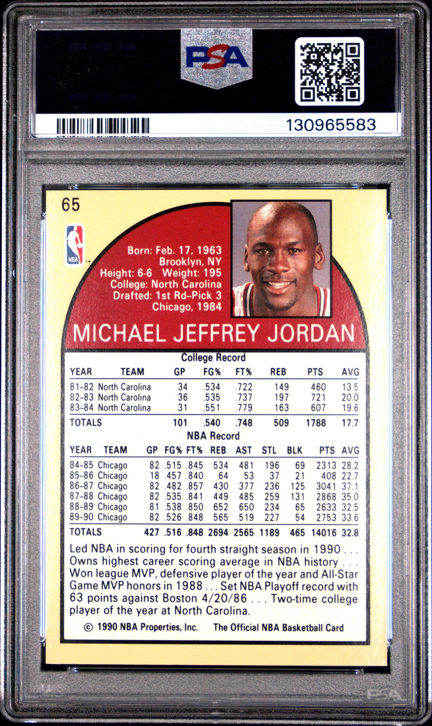 1990 Hoops Michael Jordan PSA 7