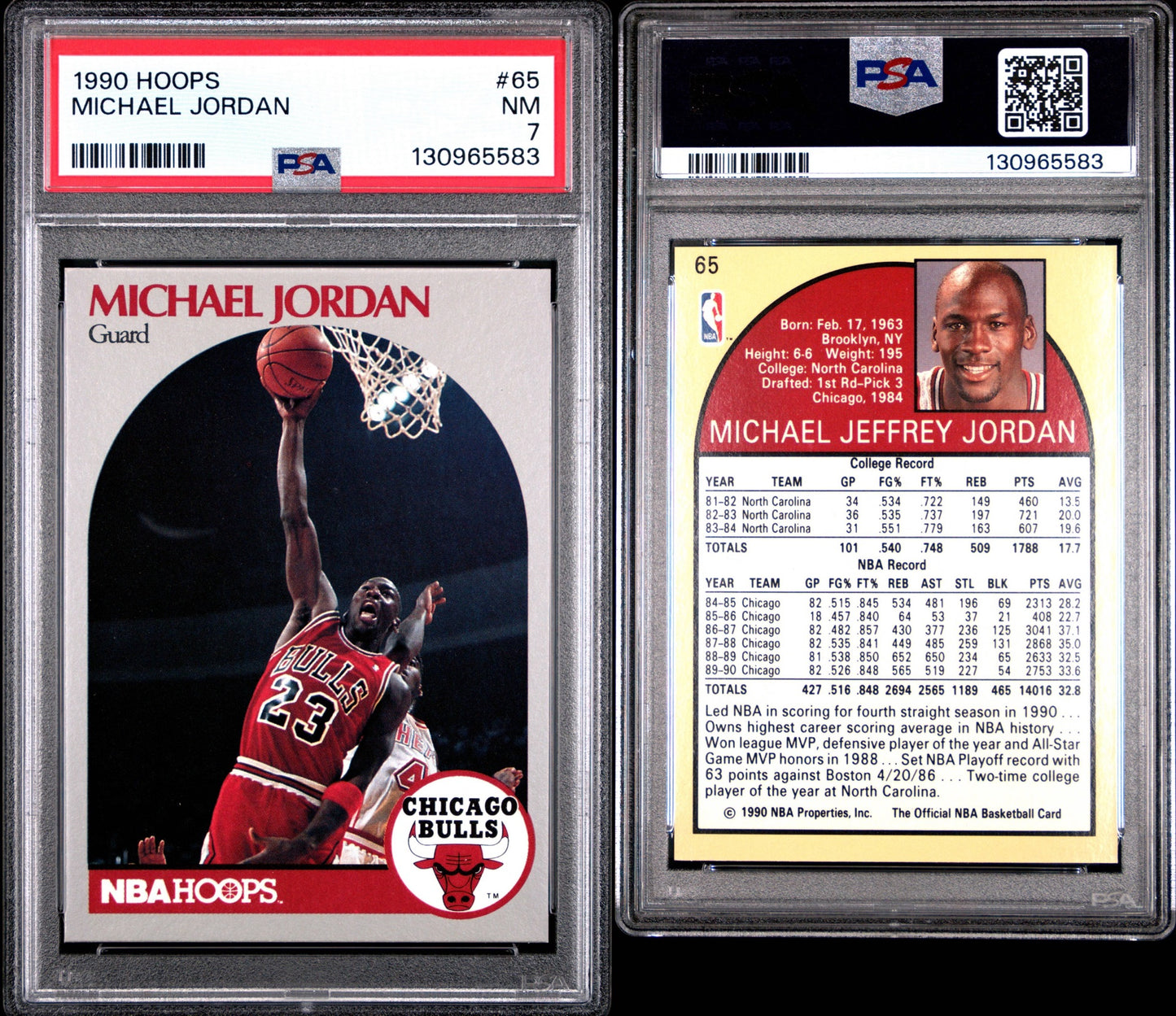 1990 Hoops Michael Jordan PSA 7