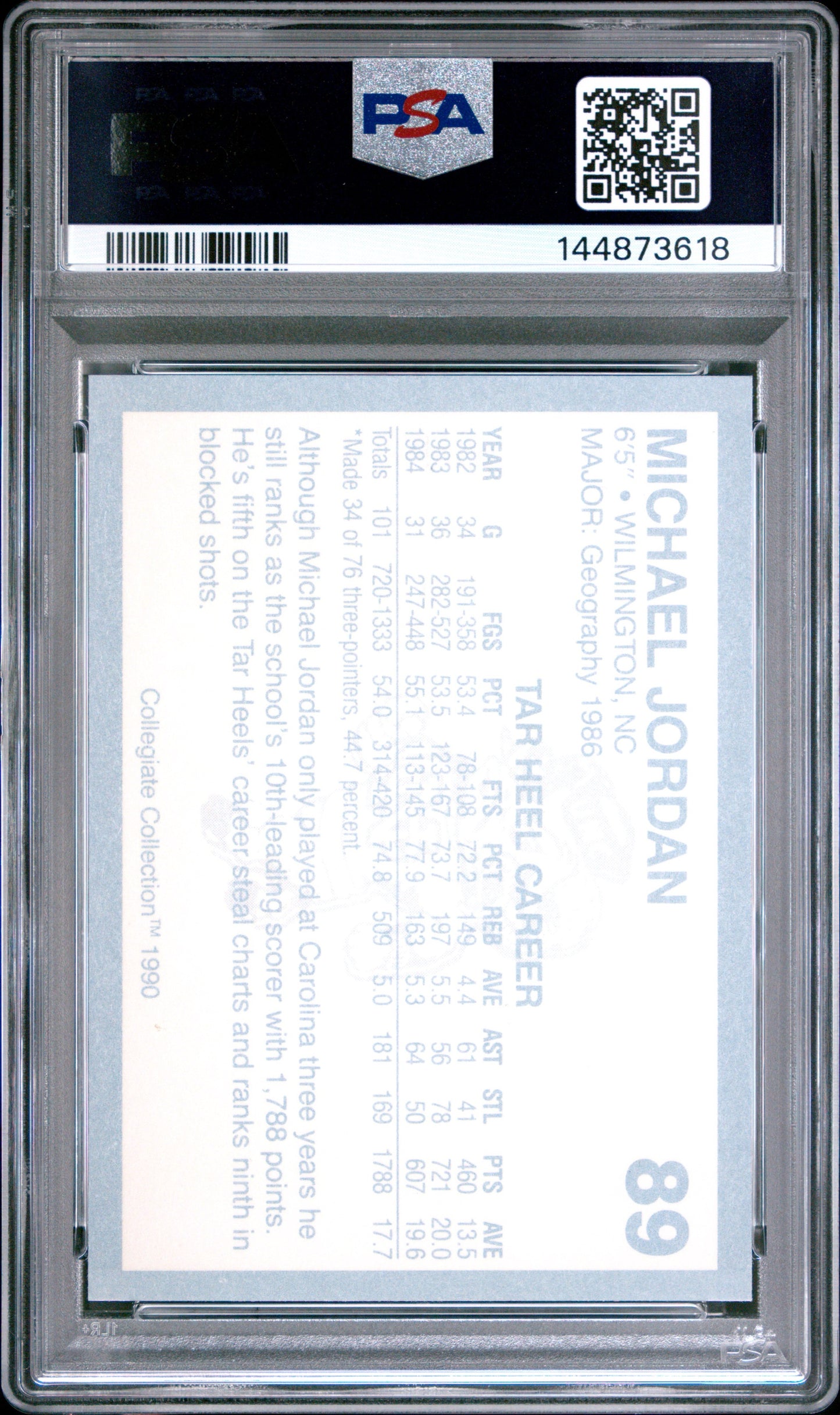 1990 North Carolina Michael Jordan PSA 9