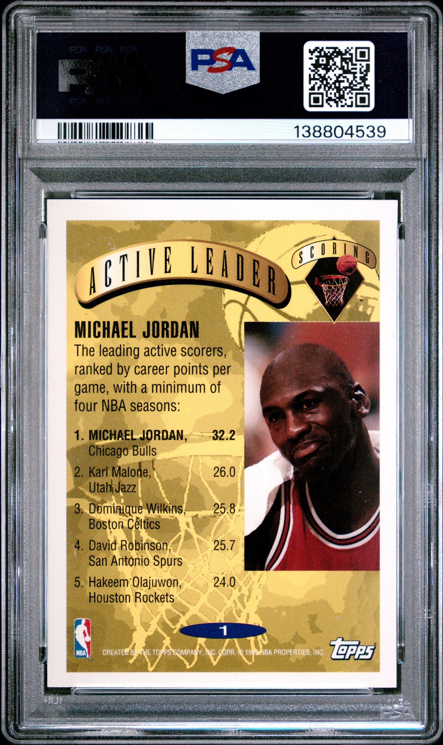 1995 Topps Michael Jordan PSA 9