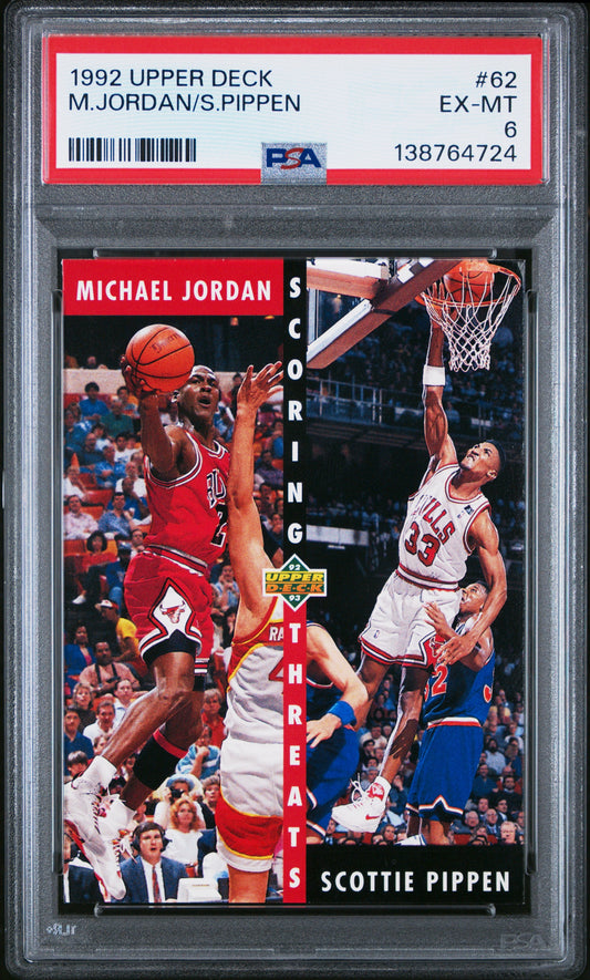 1992 Upper Deck Michael Jordan / Scottie Pippen PSA 6