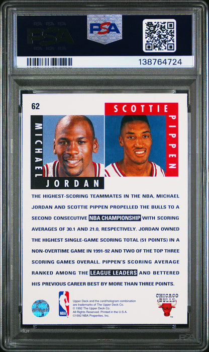 1992 Upper Deck Michael Jordan / Scottie Pippen PSA 6