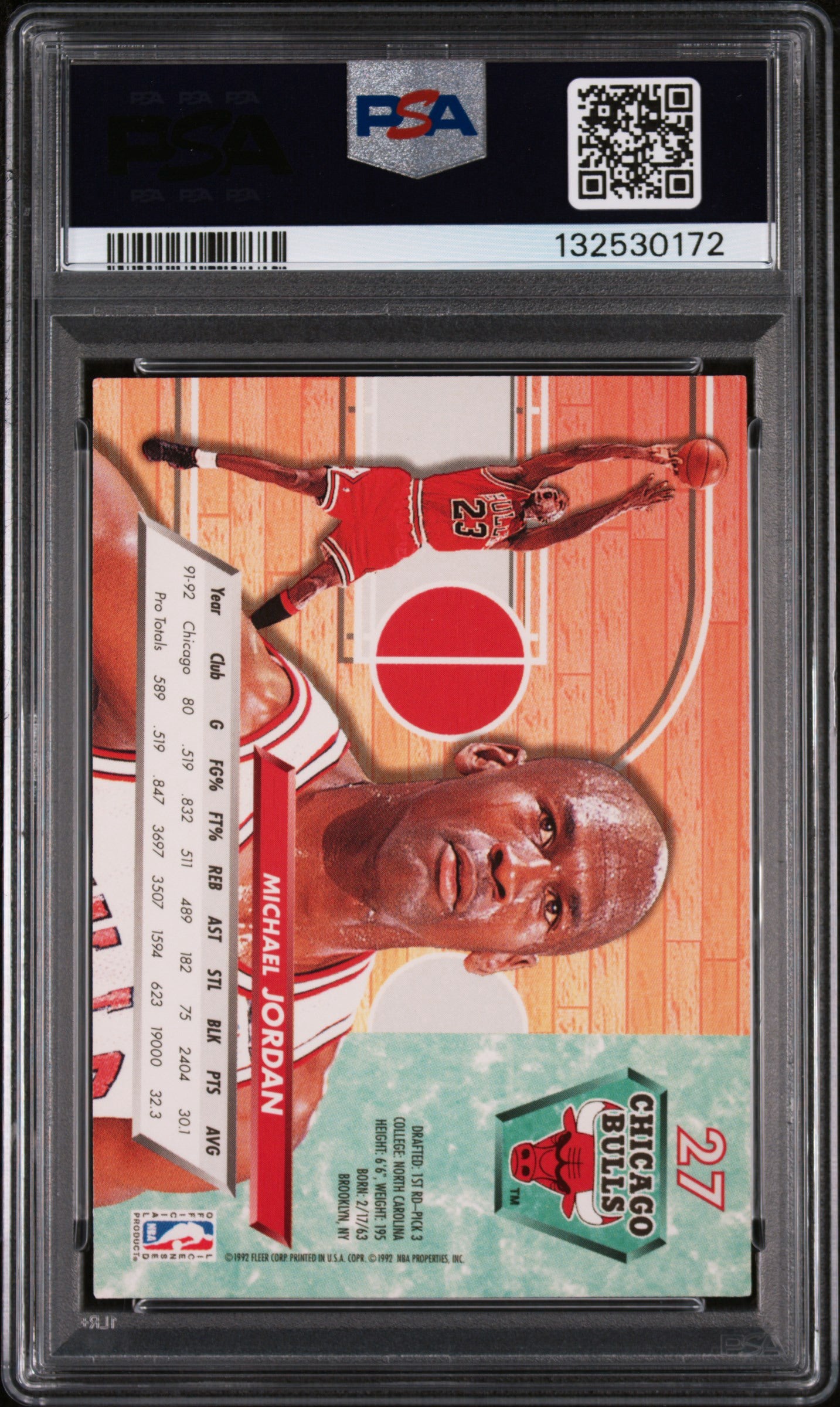 1992 Fleer Ultra Michael Jordan PSA 8