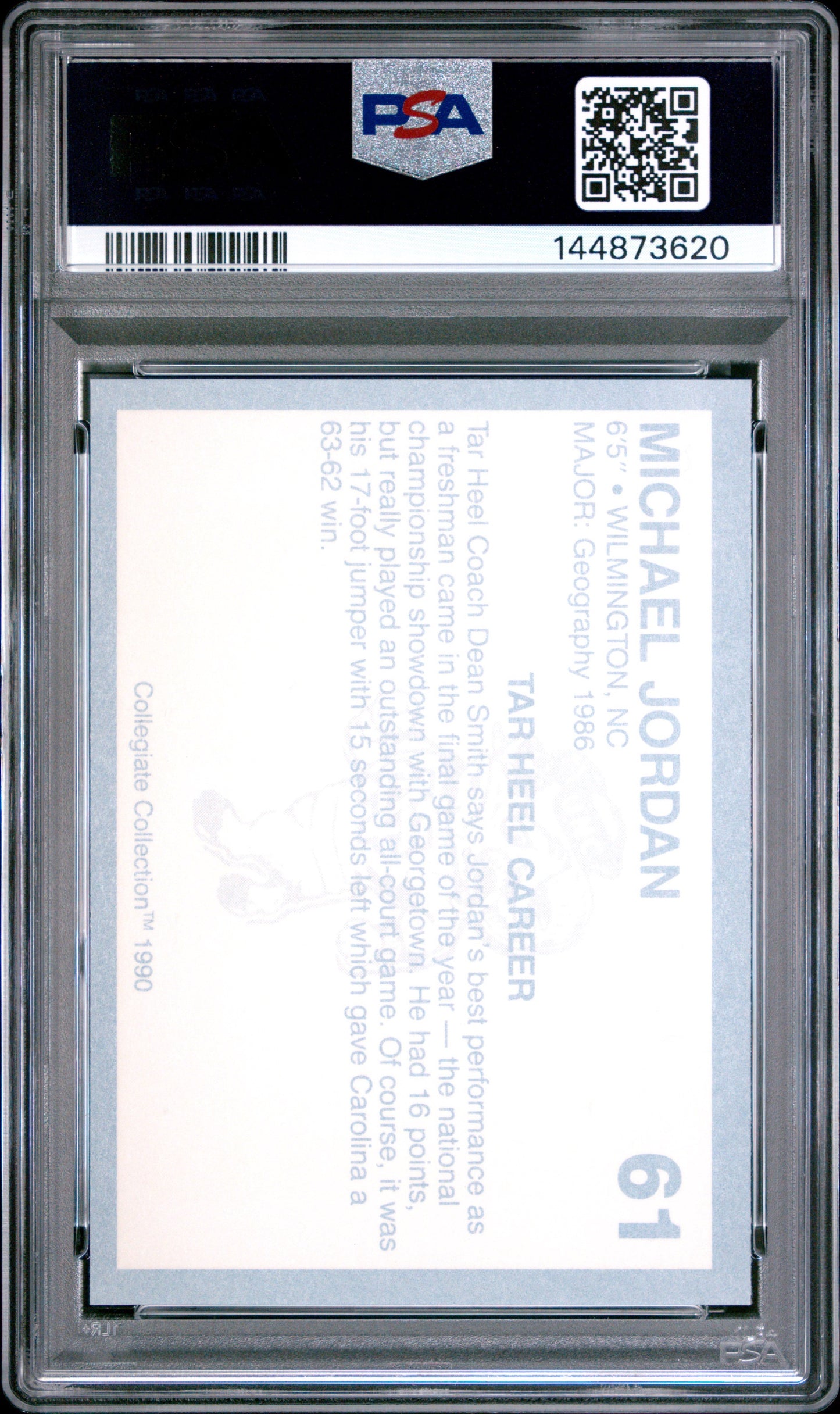 1990 North Carolina Michael Jordan PSA 9
