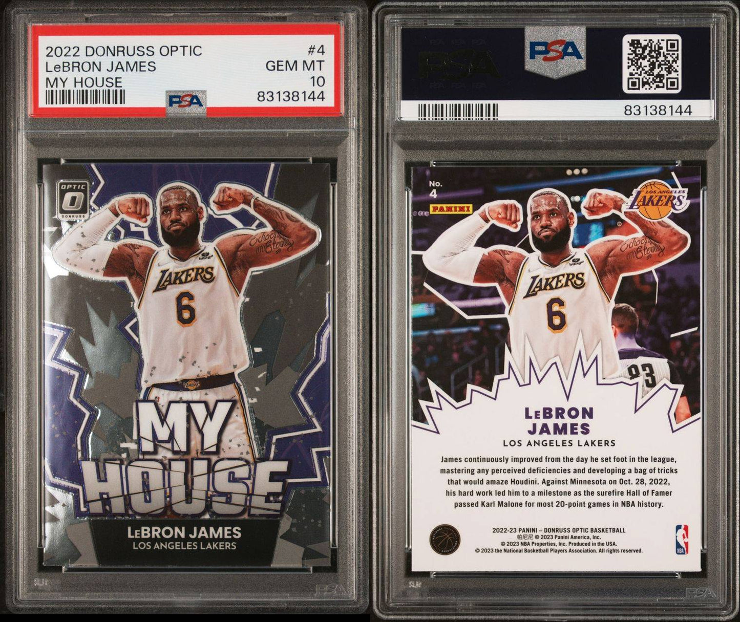 2022 Dinruss Optic Lebron James My house PSA 10 GEM MINT