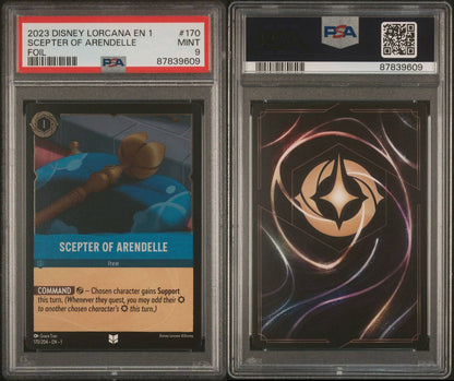 2023 Disney Lorcana EN1 Scepter of Arendelle Foil PSA 9
