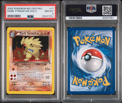 2002 Neo Destiny Dark Tyranitar HOLO PSA 8