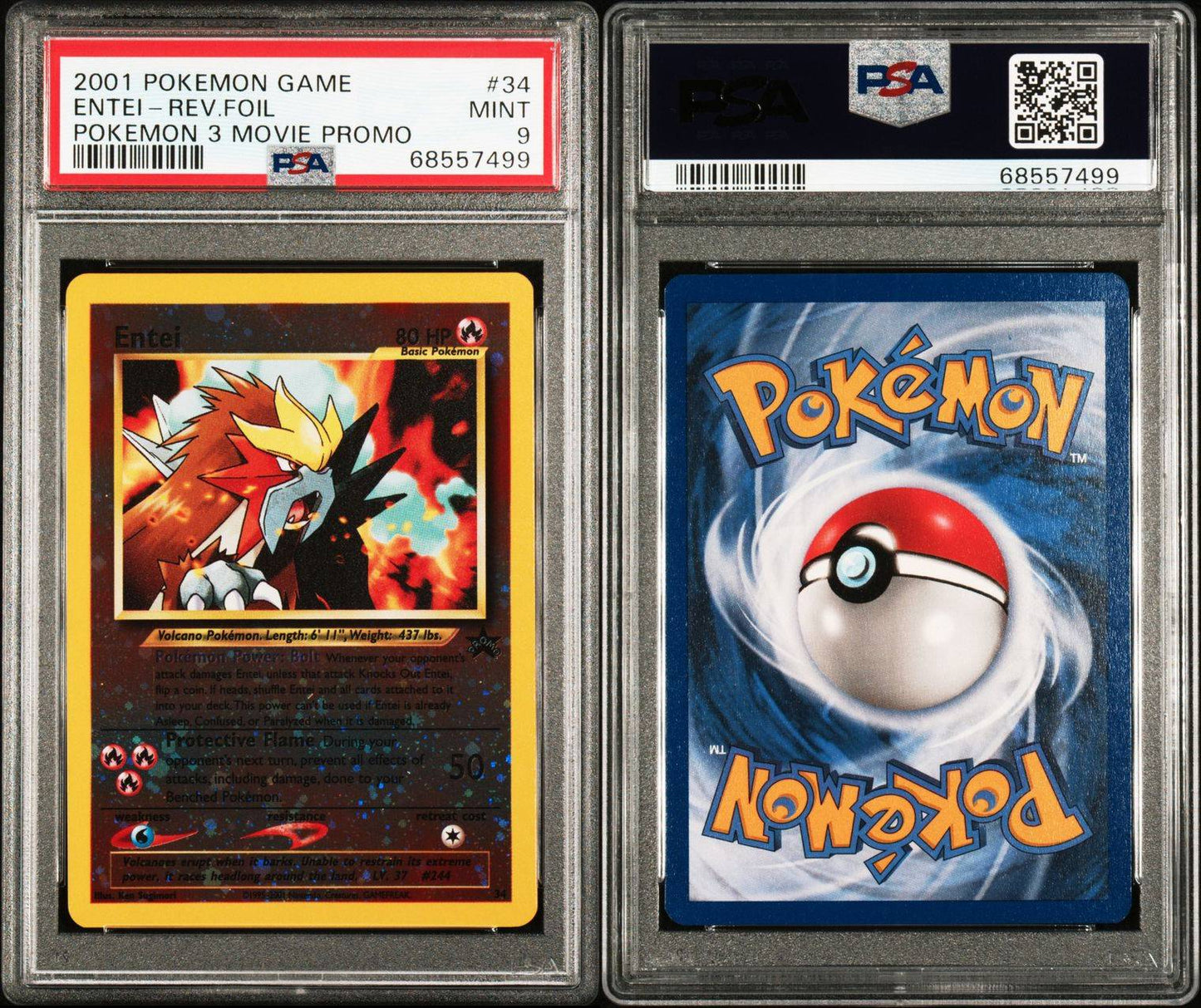 2001 Entei Rev. Foil Movie Promo PSA 9