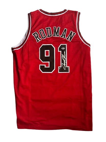 Dennis Rodman signed Bulls Jersey BECKETT Authenticated