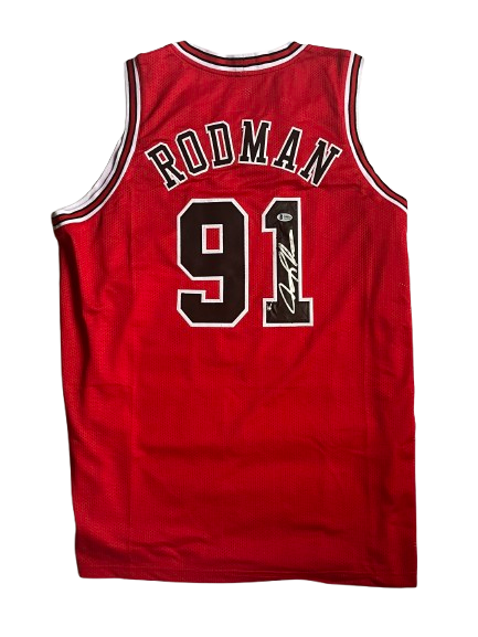 Dennis Rodman signed Bulls Jersey BECKETT Authenticated