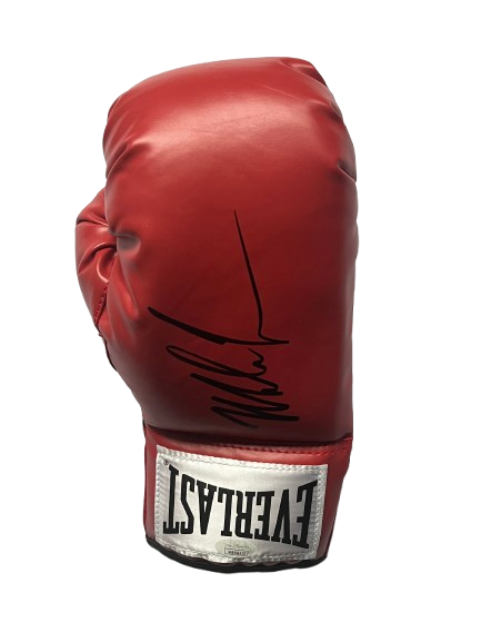 Mike Tyson signed RED Boxing glove JSA CERTIFIED
