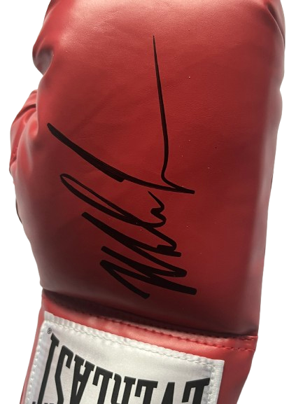 Mike Tyson signed RED Boxing glove JSA CERTIFIED