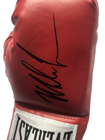 Mike Tyson signed RED Boxing glove JSA CERTIFIED