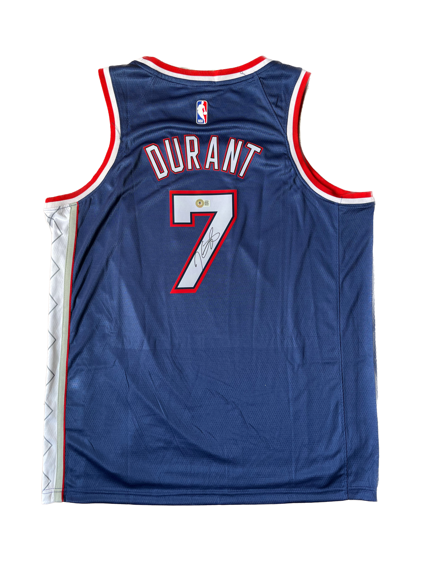Kevin Durant #7 Brooklyn Nets NBA signed jersey