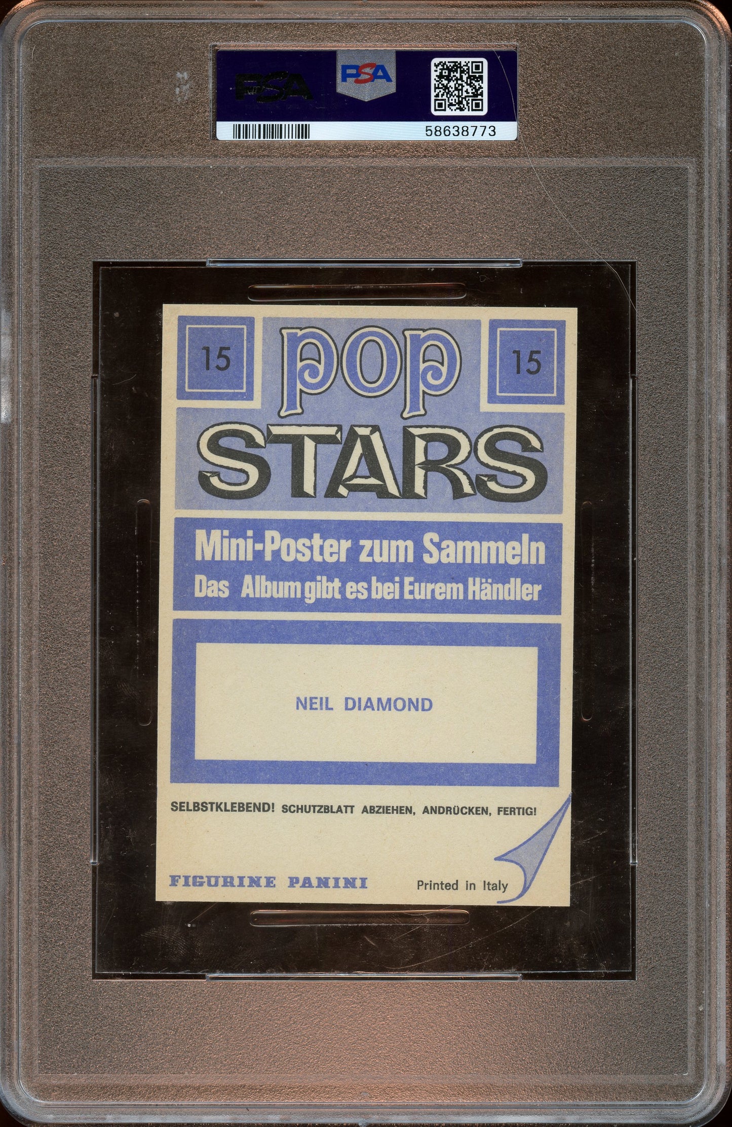 1975 Neil Diamond Panini Modena PSA 6