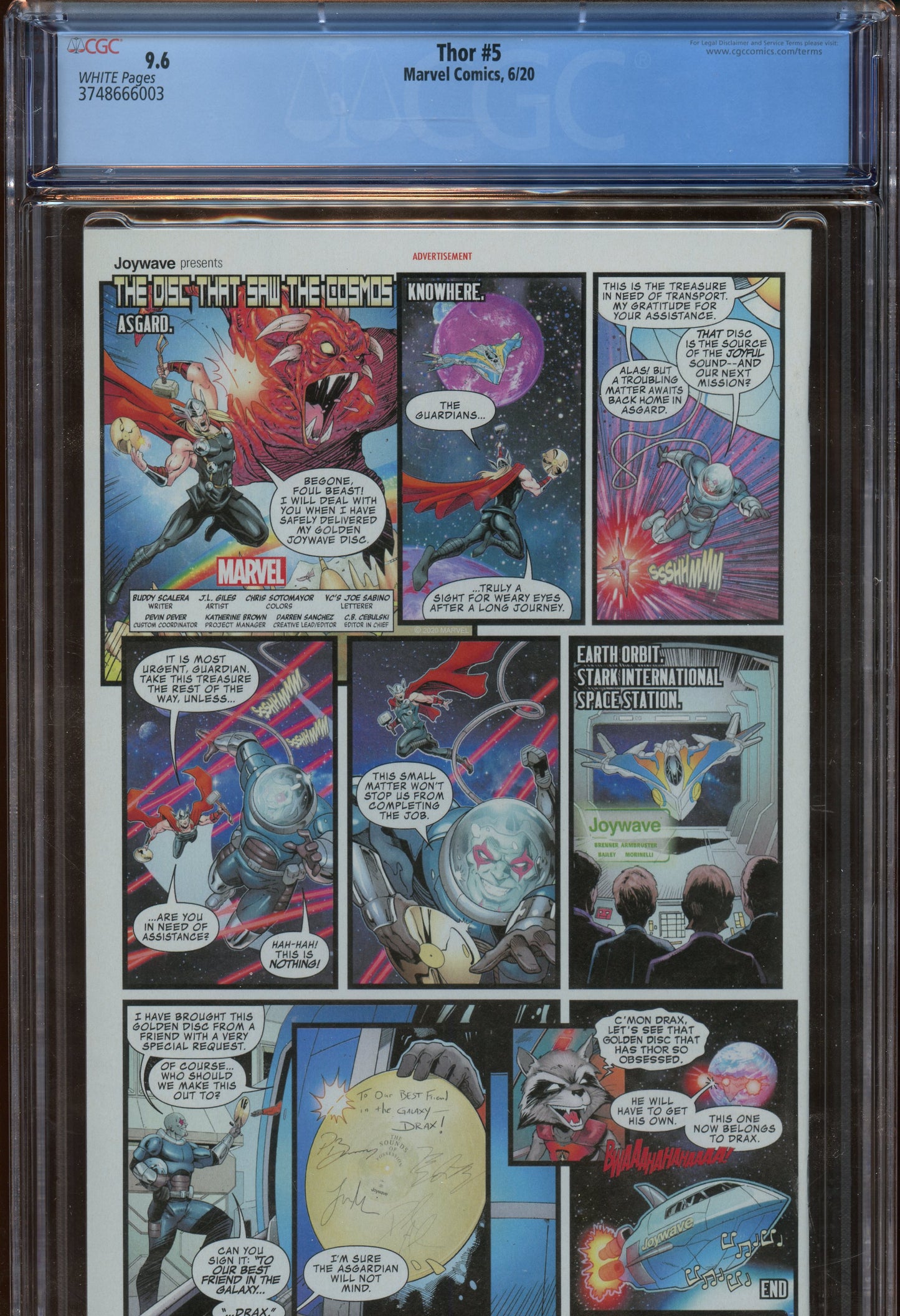2020 Thor #5 Marvel Comics CGC 9.6