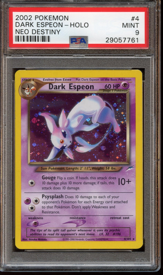 2002 Dark Espeon HOLO Neo Destiny PSA 9
