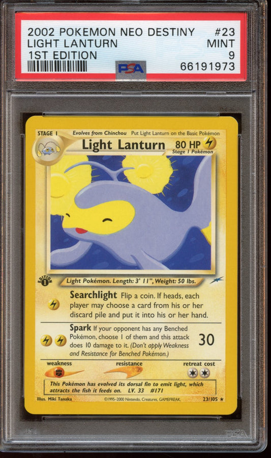 2002 Neo Destiny 1st edition Light Lanturn PSA 9