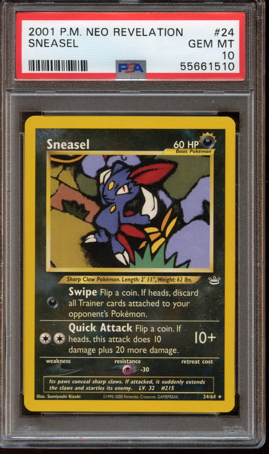 2001 Neo Revelation Sneasel PSA 10