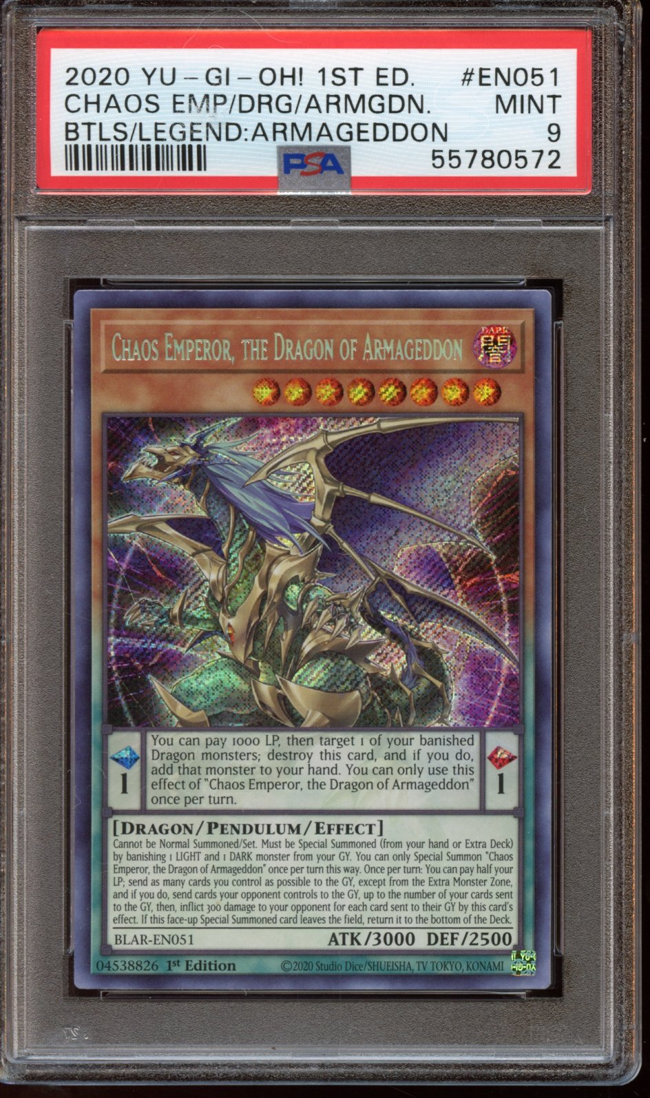 2020 Chaos Emperor, The Dragon of Armaggedon PSA 9