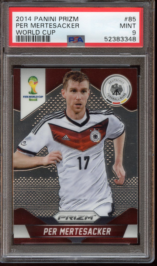 2014 Panini Prizm Per Mertesacker WORLD CUP PSA 9