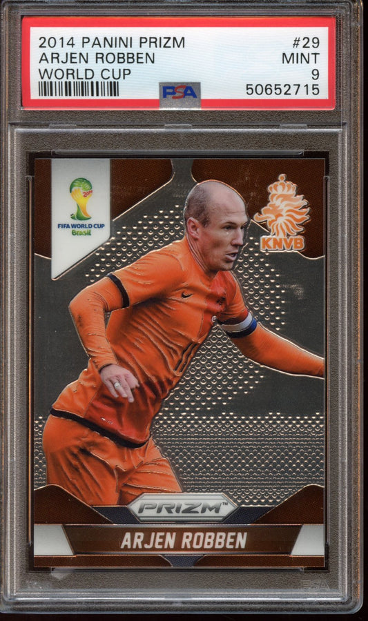 2014 Panini Prizm Arjen Robben WORLD CUP PSA 9