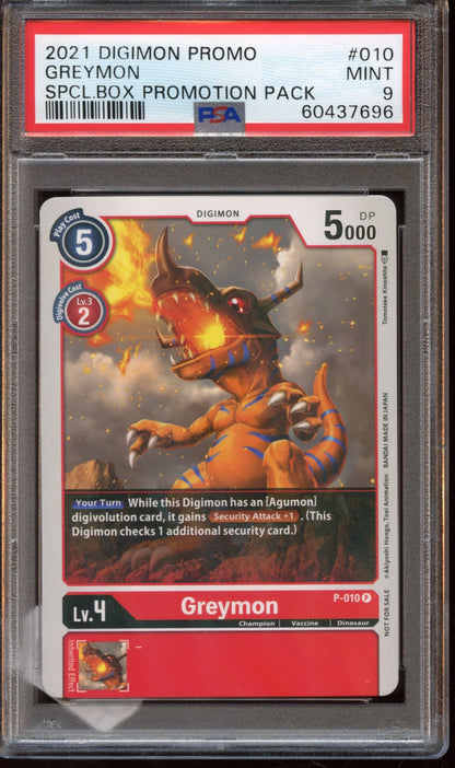 2021 Digimon Promo GREYMON PSA 9