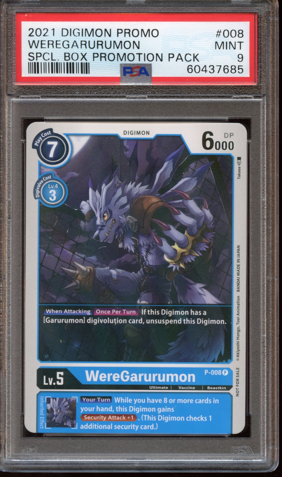 2021 Digimon Promo WEREGARURUMON PSA 9