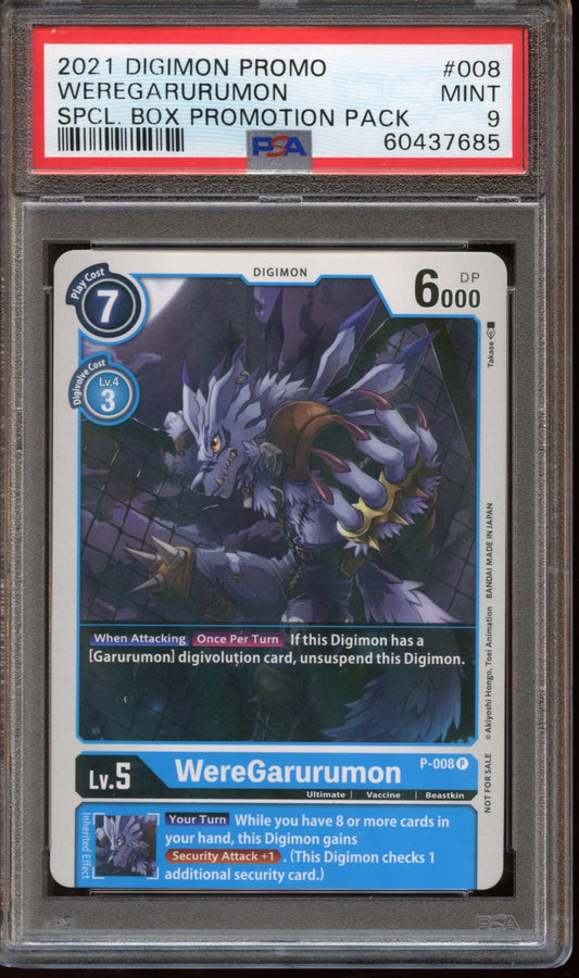 2021 Digimon Promo WEREGARURUMON PSA 9