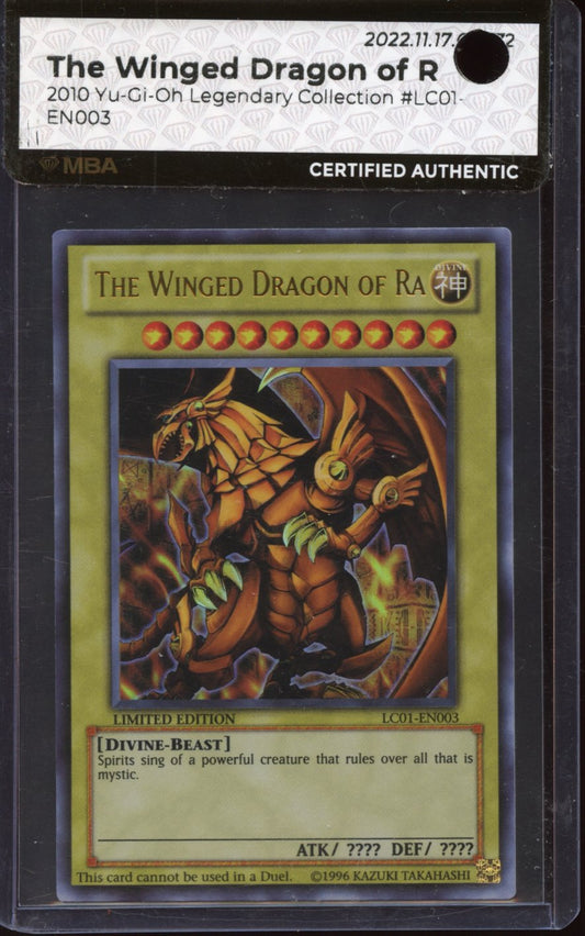 2010 The Winged Dragon Of RA. Legendary Collection MBA AUTH.