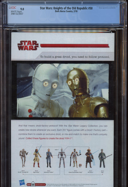 2010 Star Wars: Knights of the Old Republic (Dark Horse Comics) CGC 9.0