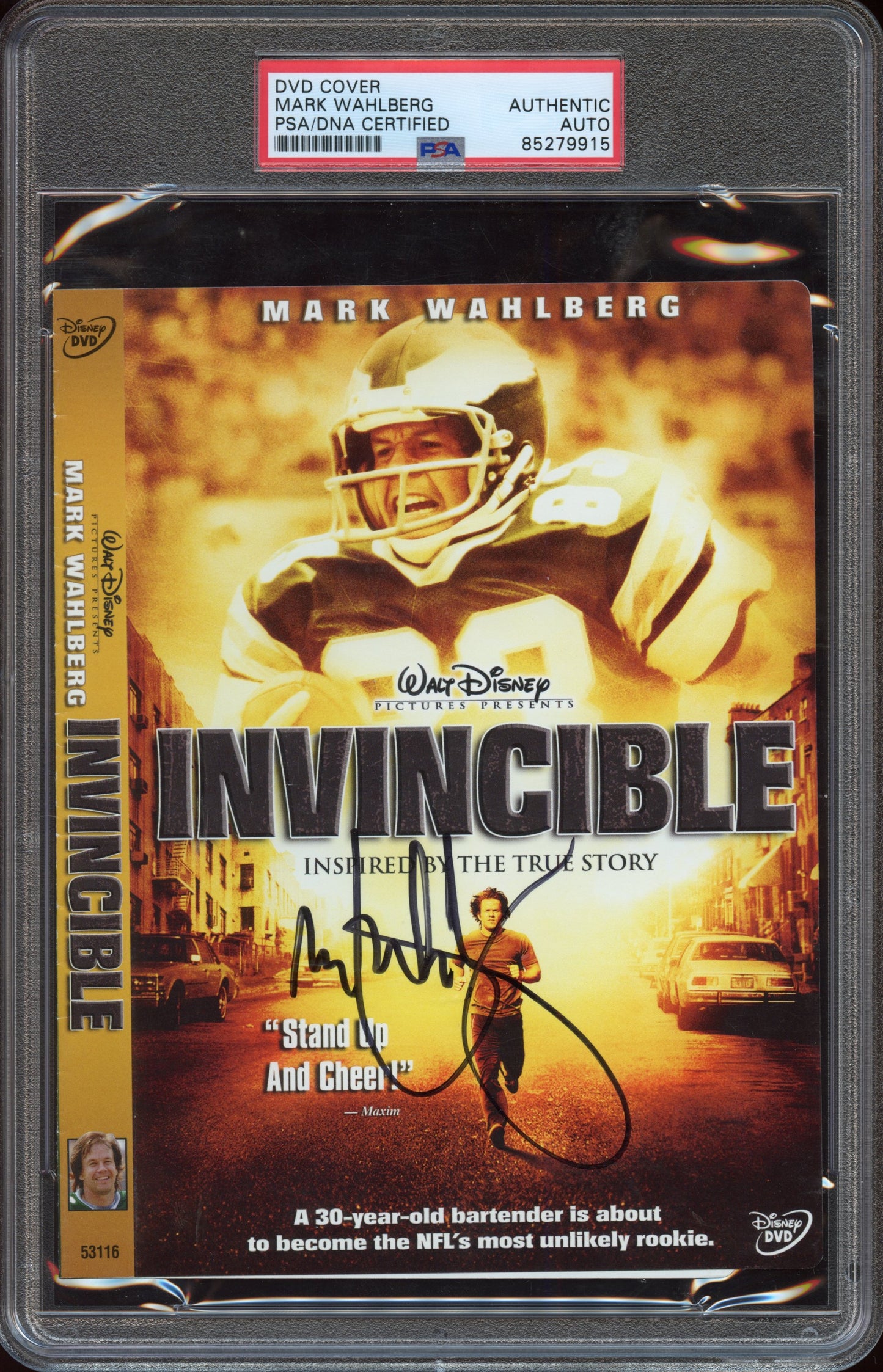 Mark Wahlberg  ''Invincible DVD Cover'' AUTO PSA/DNA