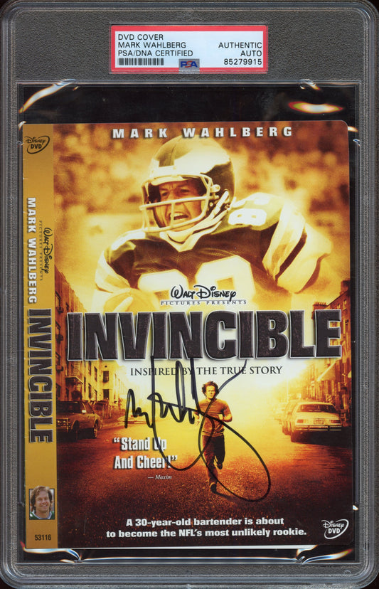 Mark Wahlberg  ''Invincible DVD Cover'' AUTO PSA/DNA
